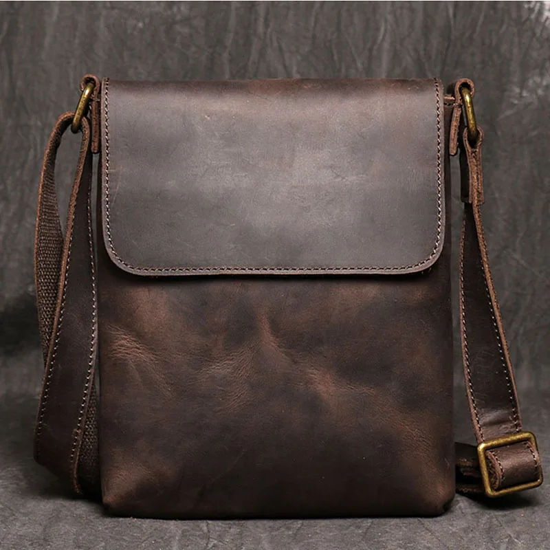 

Top cowhide messenger bag for Men Genuine Leather Crossbody bag male easy travel Shoulder bag for tablet Men's leather handbag