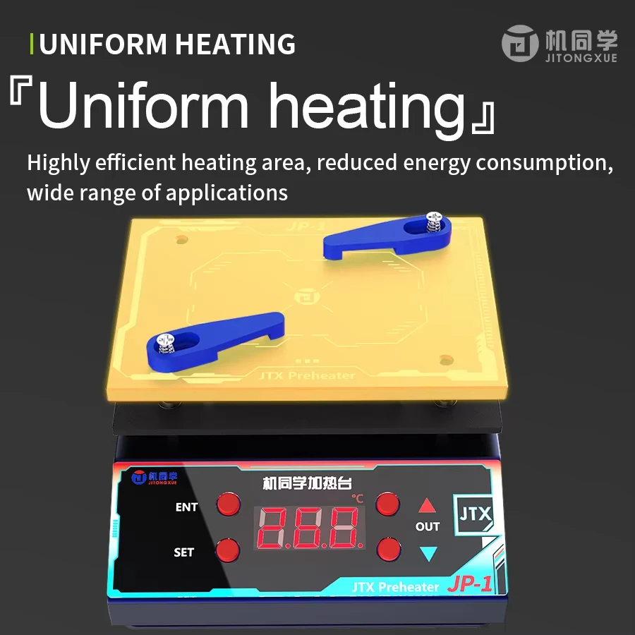 JTX JP-1 Universal Thermostatic Preheating Layering Platform For iPhone X-16 Pro Max Android PCB Layered Chip Glue Cleaning Tool