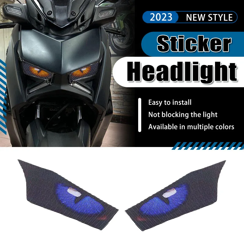 Motorcycle 3D Front Fairing Headlight Stickers Guard Head light protection Sticker For XMAX300 X-MAX 300 2023 2024