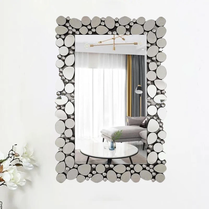 Модное украшение дома для гостиной, полная стеклянная рамка из бисера, длинное настенное зеркало Daquan