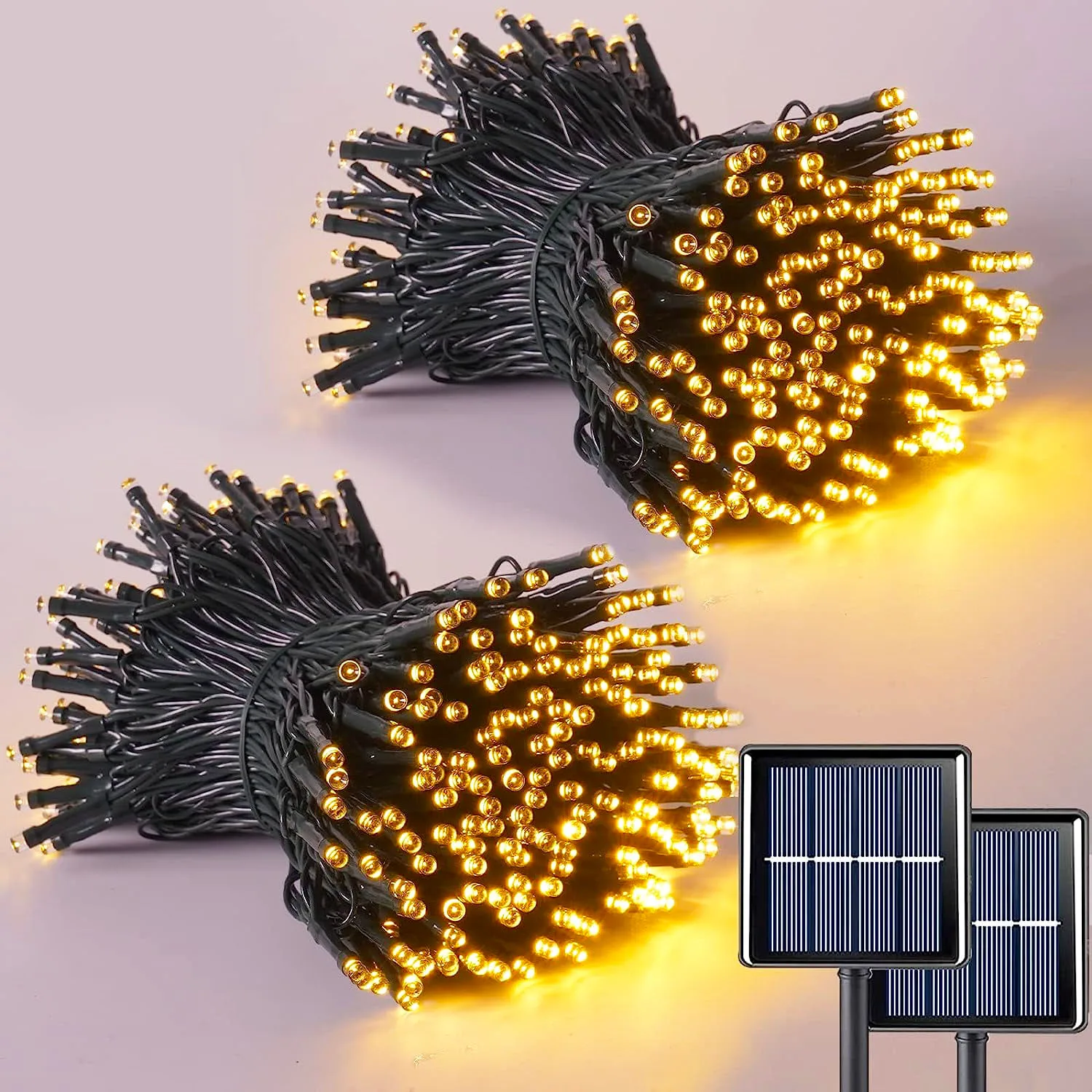 

2Pack Solar String Lights Outdoor Waterproof Fairy Christmas Twinkle Lights with 8 Modes Tree Lights for Outdoor Garden Patio