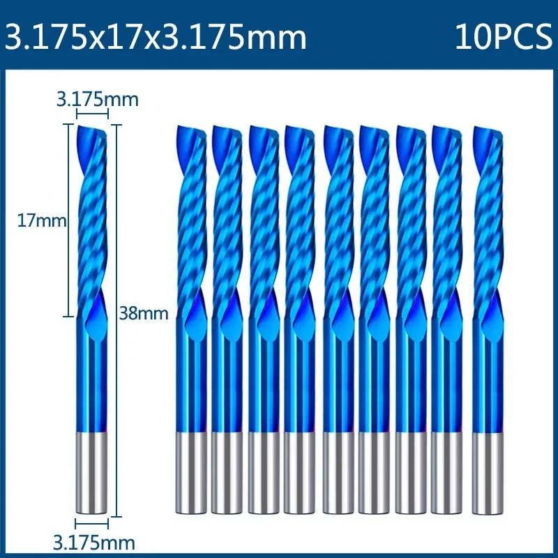 CNC Engraving Bit Kit 3.175mm Shank Milling Cutter Carbide End Mill Set CNC Machine Milling Tools CNC Router Bit