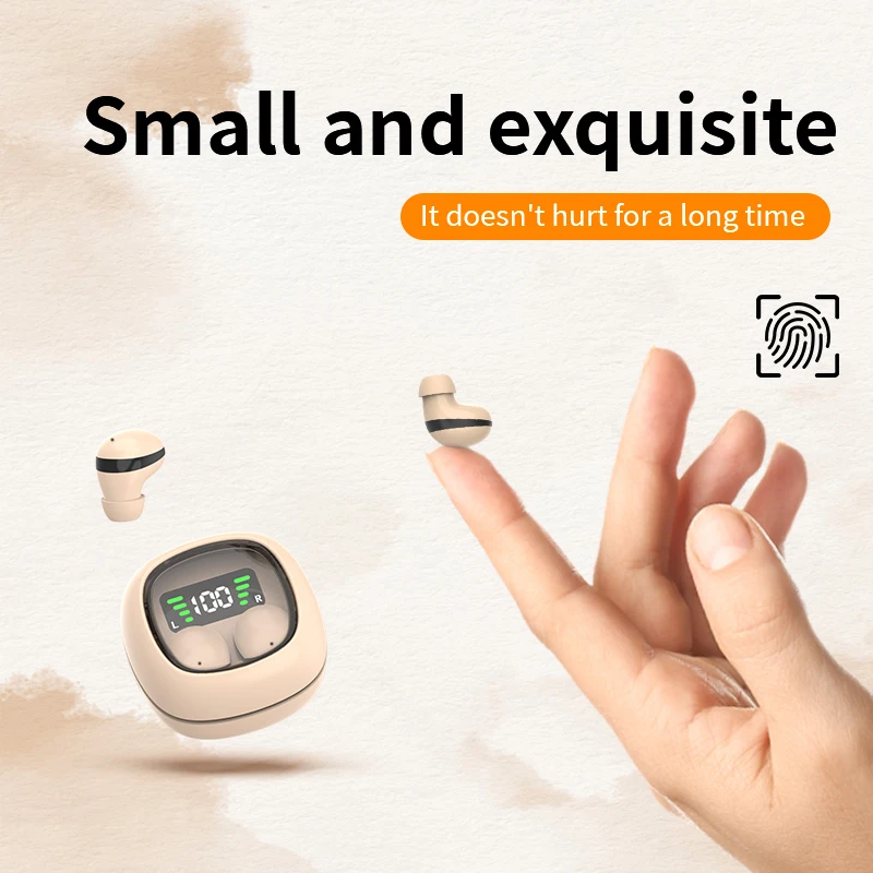 Sleeping Earbuds Wireless Mini Headphones For Work TWS Bluetooth Earphone Stereo Hidden Headsets with Mic HD Call Waterproof