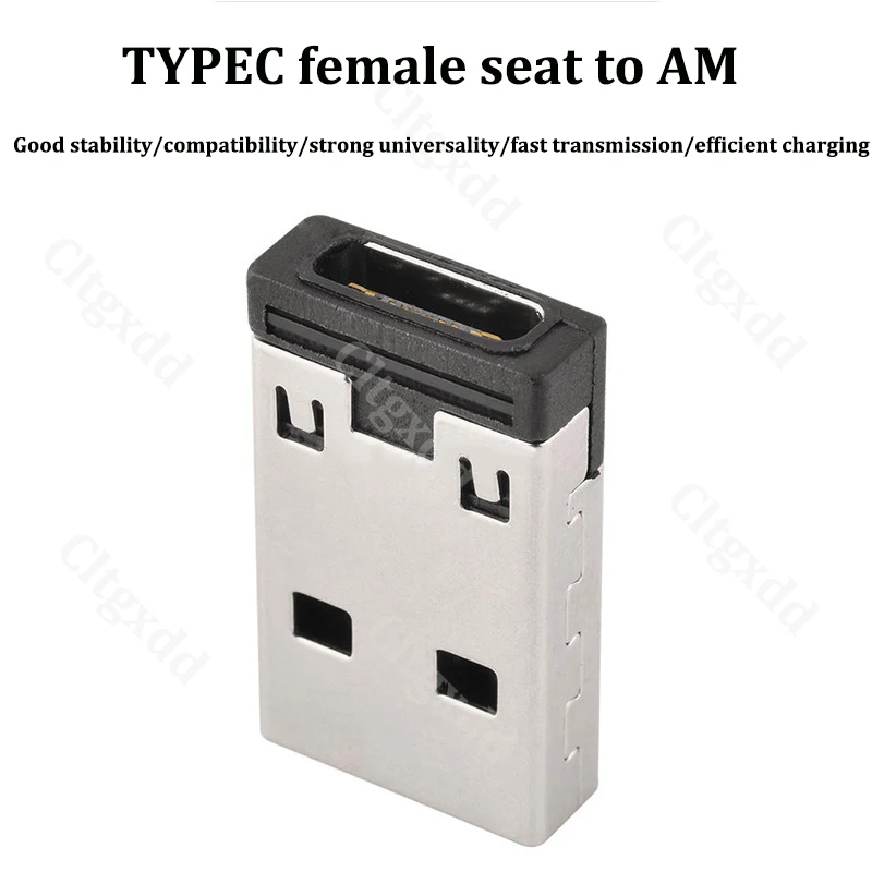 Cltgxdd USB-A-auf-Typ-C3.1-Buchsenadapter, integrierte PCB-Formgebung, Mini-Konverter, schnelles Laden, Datensynchronisierung für Handys, Laptops und PCs – Detail 3