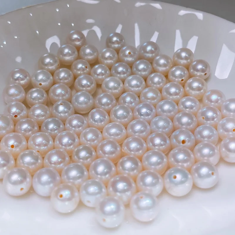 

AAA Perlas Naturales Fresh water Pearl High Luster Natural Round Akoya Pearl White for DIY Earrings Rings Fine Jewelry Gift