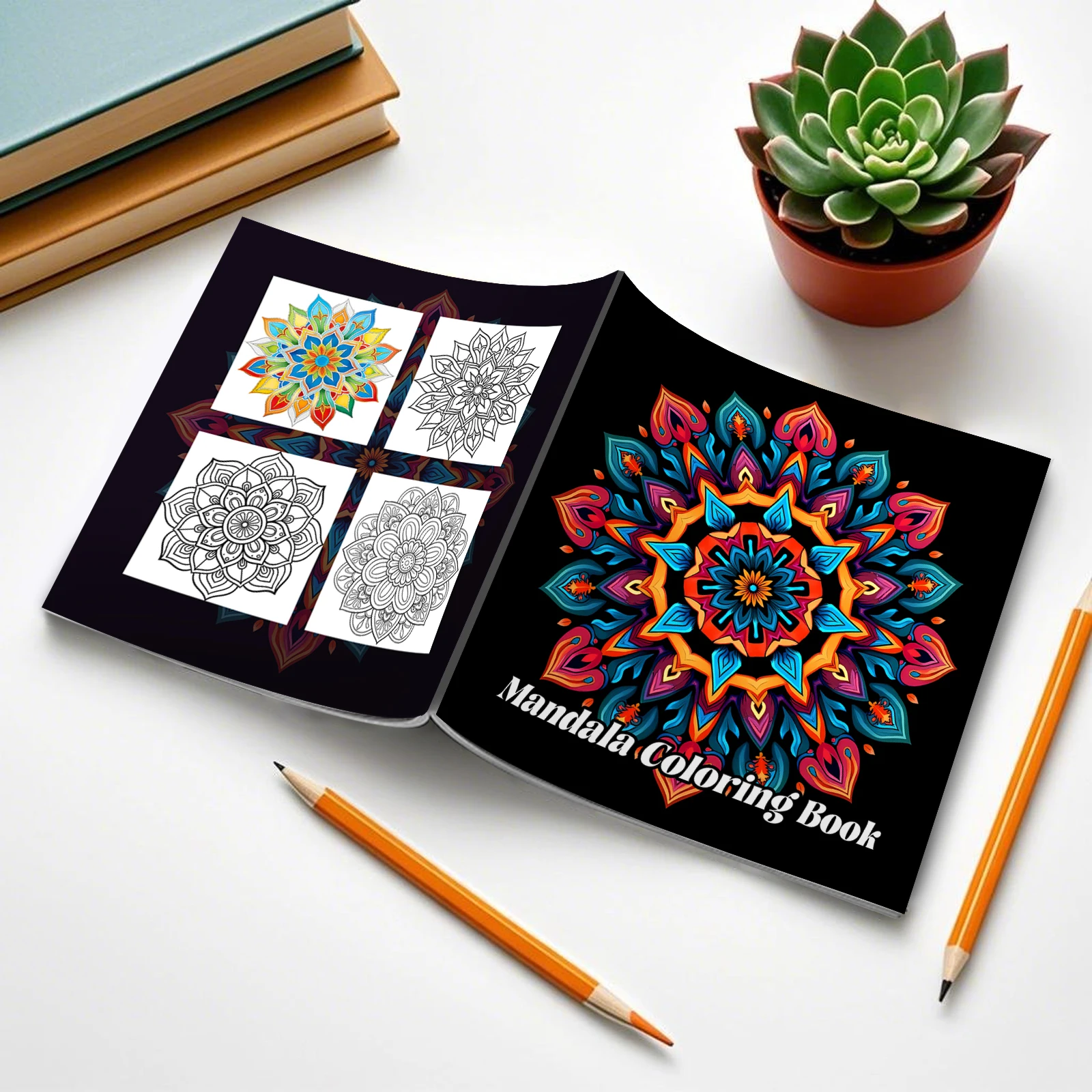 MANDALA Patterns Coloring Book for Adults Cute DIY Painting Drawing Book Perfect Gift for Party and Birthday ﻿