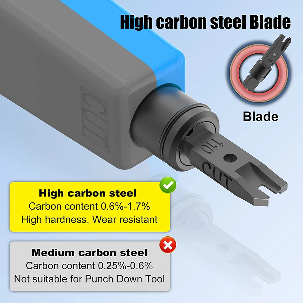 Strumento di impatto per punzonatura Denswire con gancio per cavo, cavo di rete Cat6/Cat5e Strumenti per l'inserimento del terminale di impatto telefonico