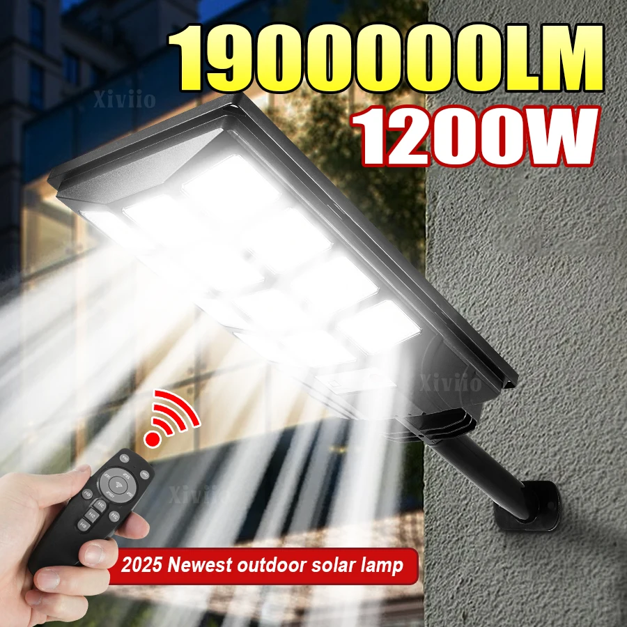 

2025 новый высокояркий светодиодный солнечный свет 6000K высокой мощности наружная солнечная лампа с датчиком движения дистанционного управления садовая настенная лампа