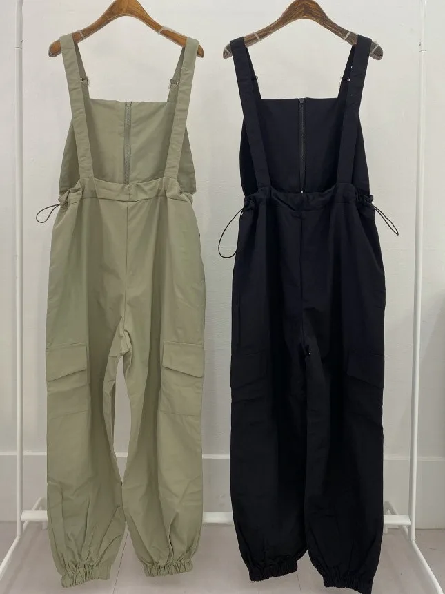

Chic Vintage Spring Summer Women's Rer Pants Korean Sle Versatile High Waist Strap One-Piece Suit Other Material 00%