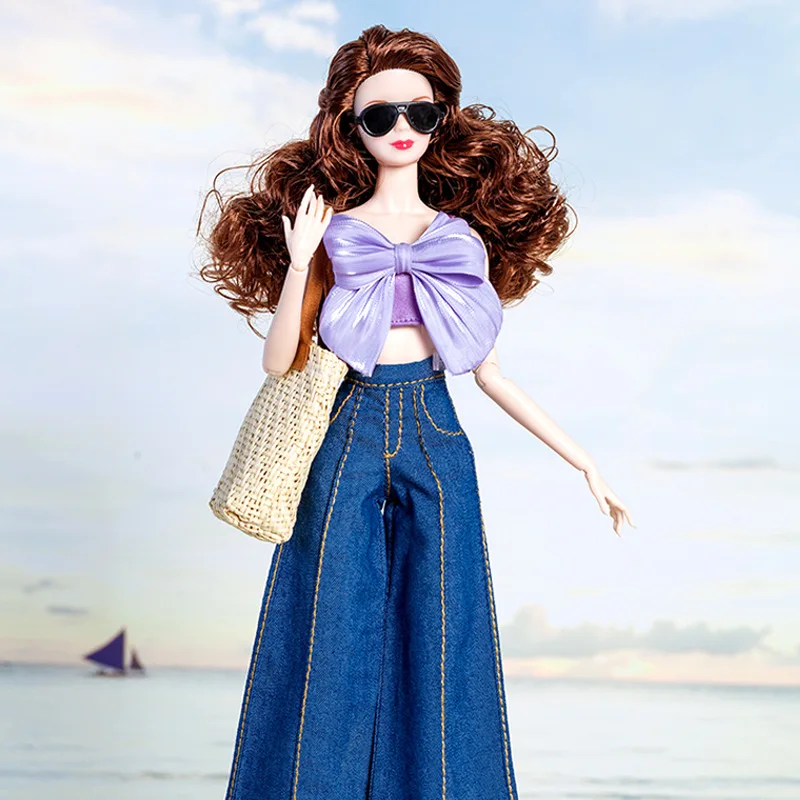 32cm Doll Clothes Suit European Fashion Supermodel Jeans Accessories Summer Fashion Set Princess Dress DIY Toy Collector Gifts