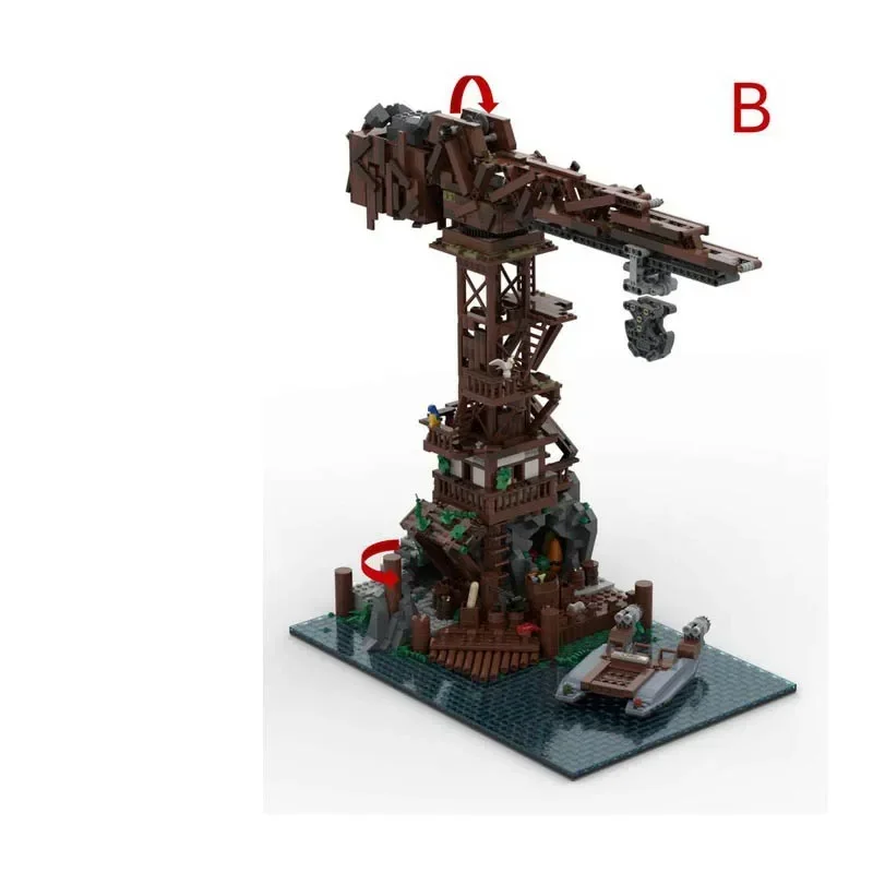 Brazo giratorio MOC- 187375 Guindilla de puerto, cabrestante giratorio, juguete de bloques de construcción, modelo 2915 Uds., regalo de cumpleaños DIY, regalo de Navidad para niños