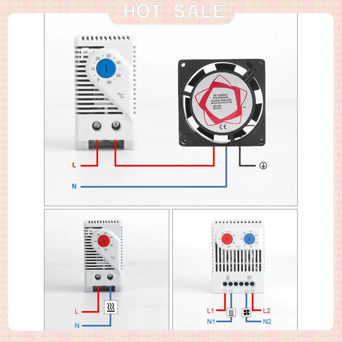 24-Hour Delivery SINOTIMER Cabinet Mini Thermostat Compact Mechanical Temperature Controller