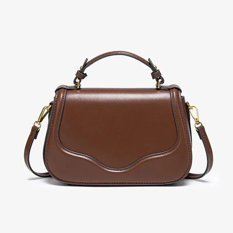 

Retro Plain Color Simple Saddle Bag Women Leather Large Capacity Shoulder Bag Ladies Fashion Premium Luxury Crossbody Bags 2025