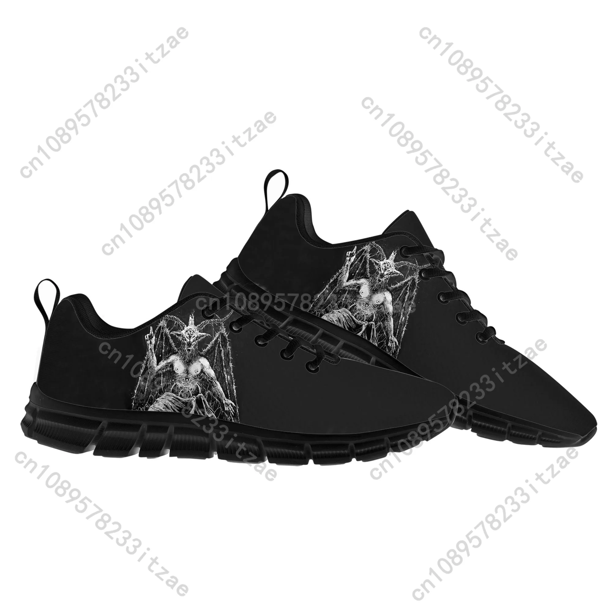 

Pentagram Baphomet Satan Satanic Goth Gothic Goat Sports Shoes Mens Womens Teenager Sneakers Parent Child Sneaker Customize Shoe