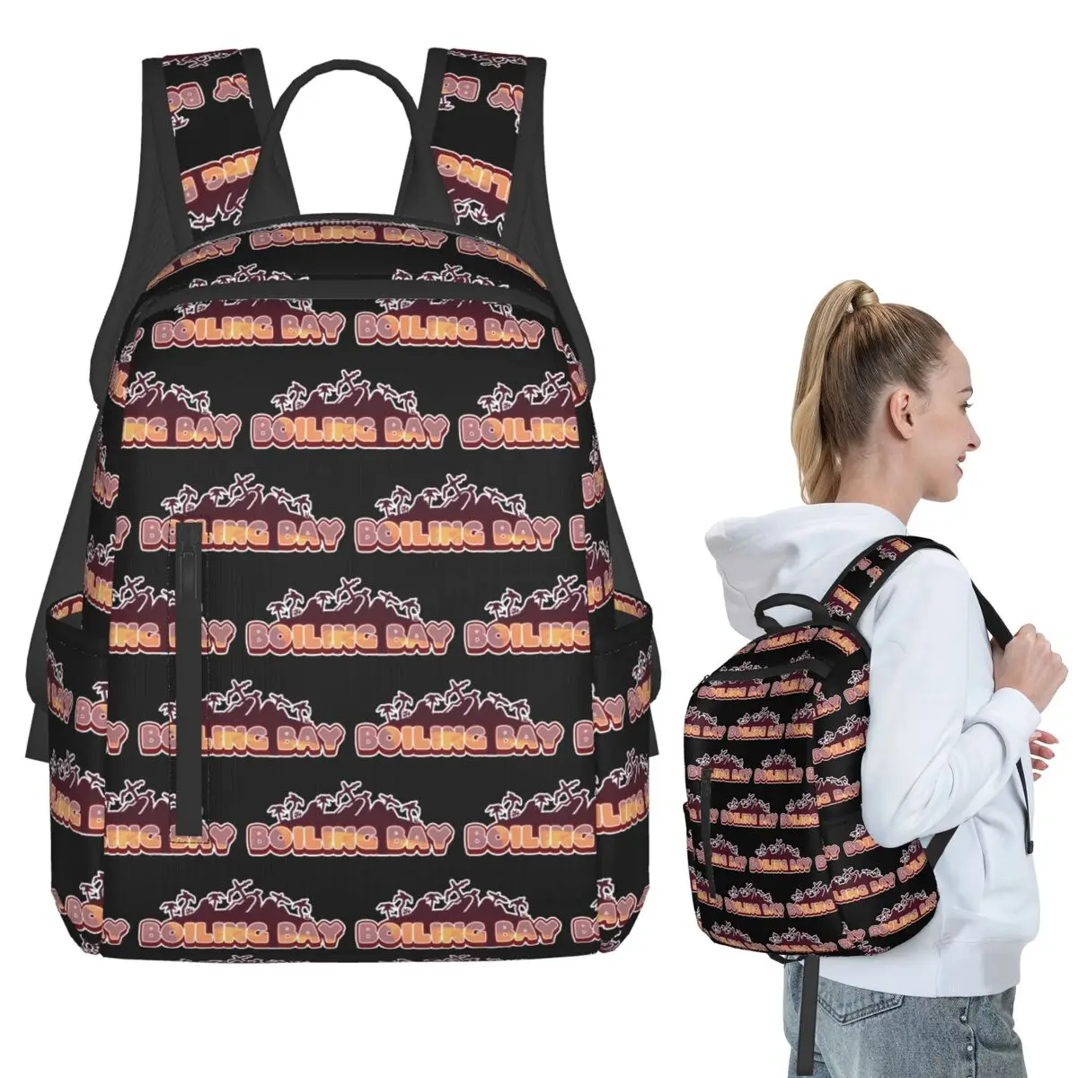 

Boiling Bay Bugsnax Location Backpack Student BookBag Children School Bag Computer Shoulder Bags Men Women