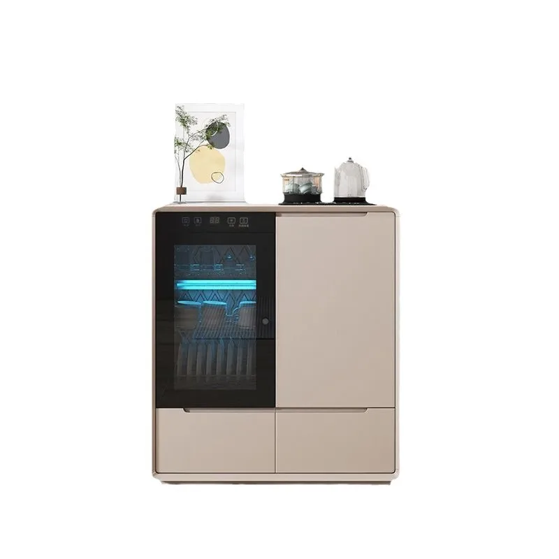 

New smart tea bar machine household solid wood integrated cabinet with living room water dispenser side cabinet