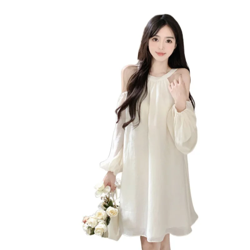 

Summer New Plus Size Women's Dress With Missing Shoulders, Unique And Beautiful Temperament, Slimming Dress