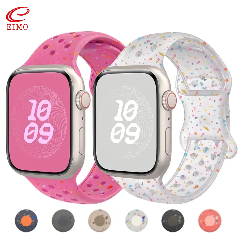 الرياضة سيليكون ل سوار ساعة يد آبل 49 مللي متر 41 مللي متر 45 مللي متر 44 مللي متر 46 مللي متر 40 مللي متر 42 مللي متر تنفس سوار iwatch سلسلة 10 9 8 SE الترا 2 حزام