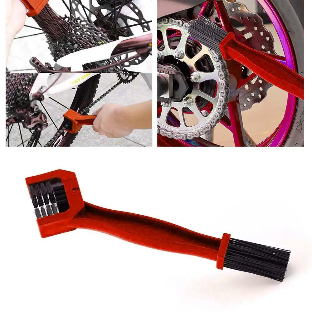 Chain Cleaner Brush 3D Motorcycle Cleaning Cycling Clean Chain Cleaner Outdoor Scrubber Tool for Road MTB