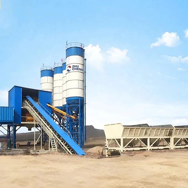 Factory Price Small HZS60 Batching Plant Ready Mix Concrete Plant Concrete Admixture Mixing Plant