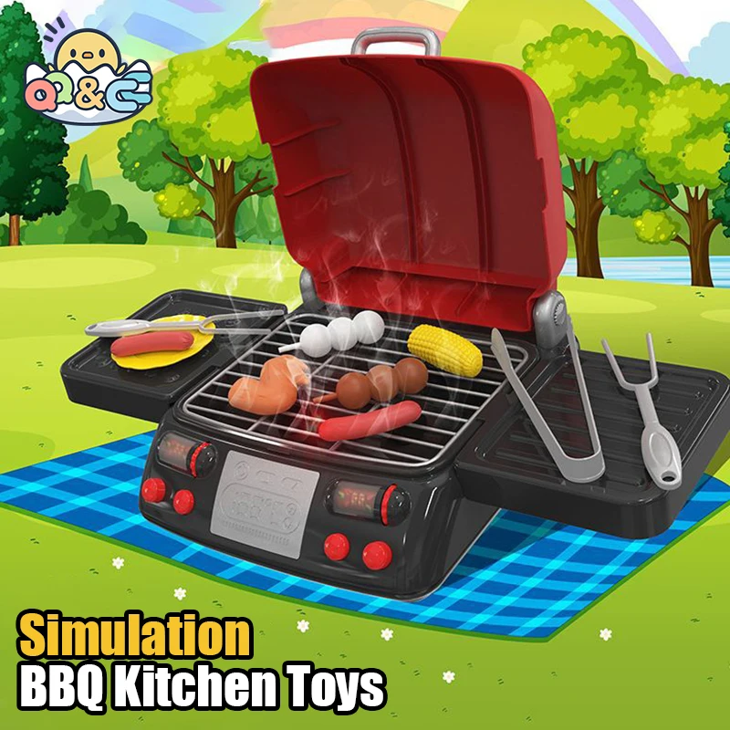 

Simulation Kitchen Barbecue Girls Electric Barbecue Oven Pretend Play Food Bbq Educational Set Play Role Kids Play House Toy