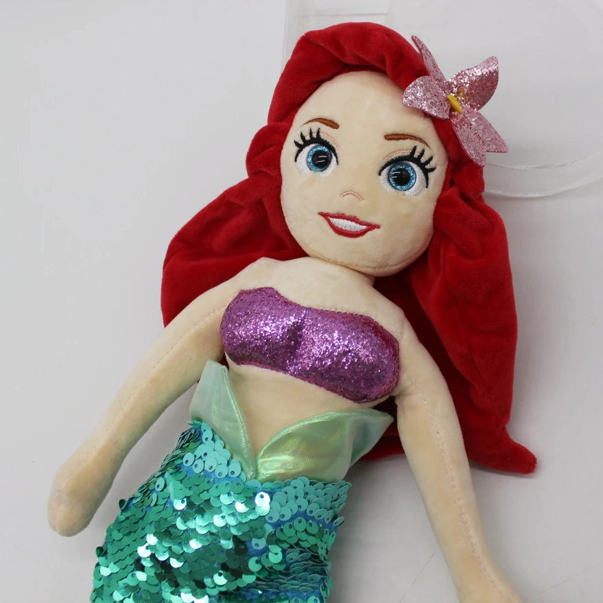 2 piezas por lote, la princesa de Disney Ariel, La Sirenita y el bordeador, juguetes de peluche