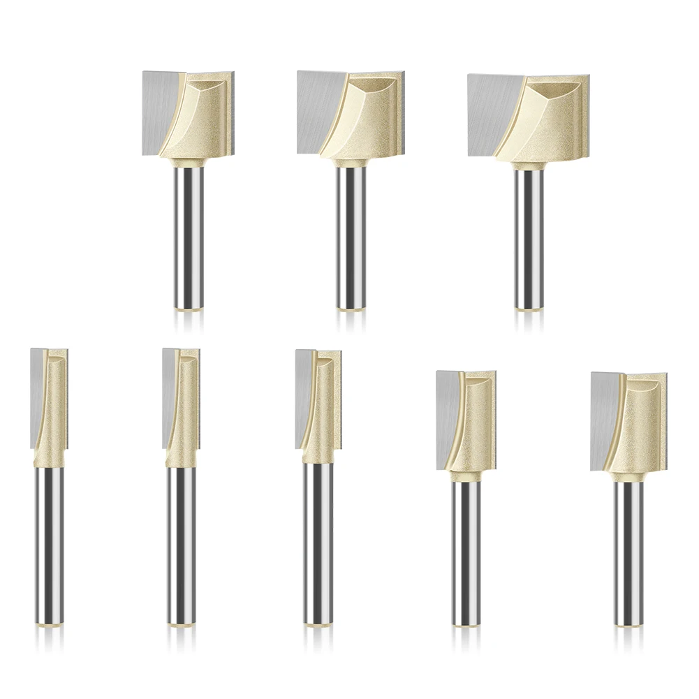 Profissional Shank Limpeza Bottom Bit, Fresa para Madeira, Carboneto de Tungstênio Router Bit, Woodwork Tool Set, Fresa, 6mm, 12mm