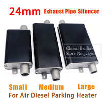 24mm Muffler Silencer Black Upgraded Clamp Bracket Car Air Diesel Parking Heater Exhaust Pipe For Webasto Eberspacher