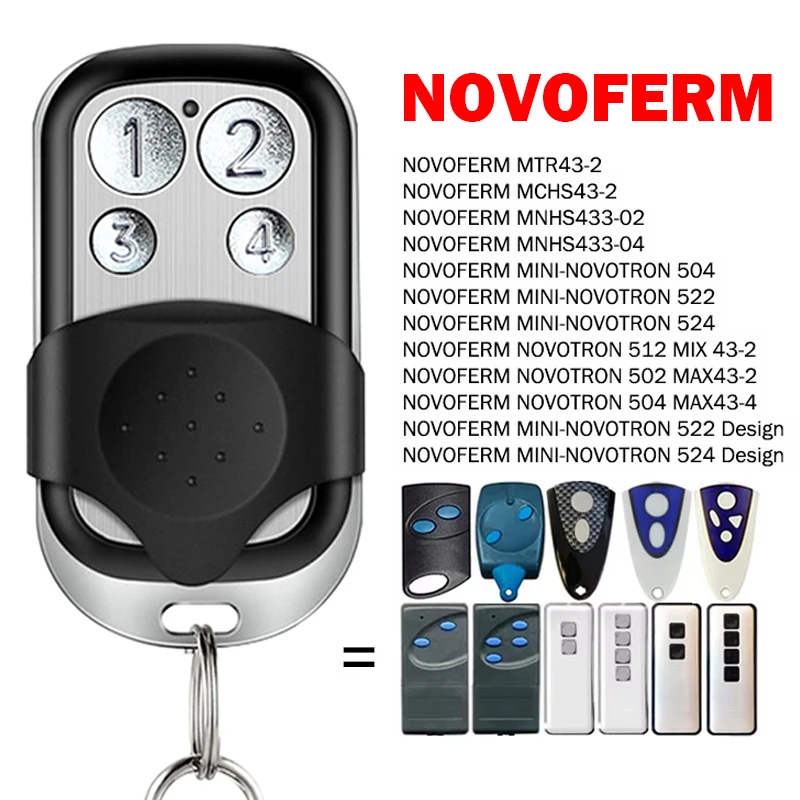 

For NOVOFERM MINI NOVOTRON 502 522 524 512 MAX43-2 MIX 43-2 433.92MHz Garage Door Remote Control Replace NOVOFERM MNHS433-02