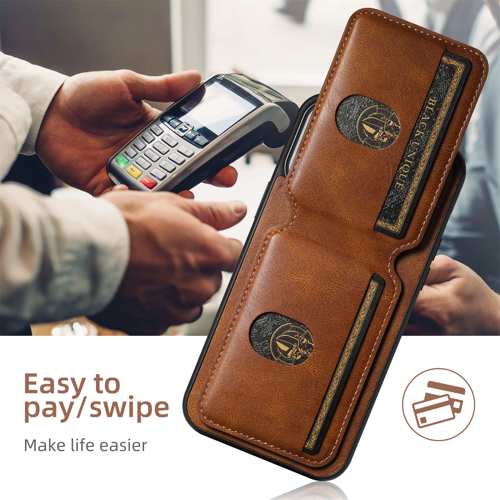SUTENI Card Holder Leather Magnetic Pocket Cover Wallet Phone Case For  iPhone X XS XR 11 12 13 14 15 Plus 16 17 Pro Max - AliExpress 202192403
