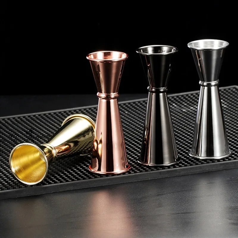 15-60ml New Dual Shot Stainless Steel Measure Cup Cocktail Shaker Drink Spirit Measure Jigger Kitchen Bar Barware Tools