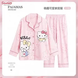 Sanrio Hello Kitty Kuromi Cinnamoroll My Melody Kids Pajamas Boys Toddlers Girl Fashion Clothes Cartoon Anime Clothing Sets