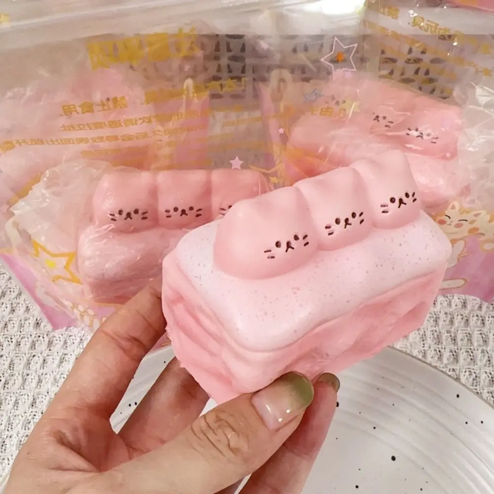 Sensory Toy Cat Food SqueezeToy Bean Milk Box Novelty TPR Squeeze Toy Funny Soft Slow Rebound Pinch Toy Practical Jokes