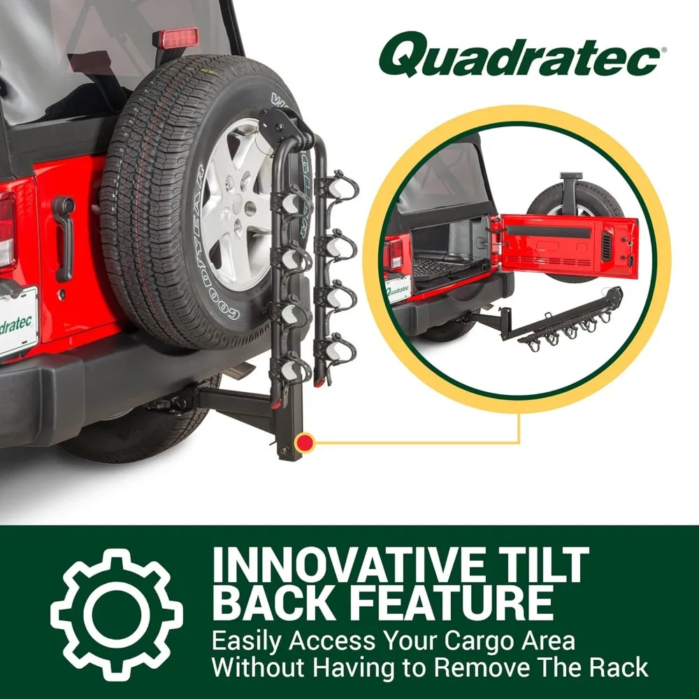 Складная стойка для 4 велосипедов — совместима с любым 2-дюймовым приемником — вмещает до 4 велосипедов с комбинированным весом 140 фунтов. -