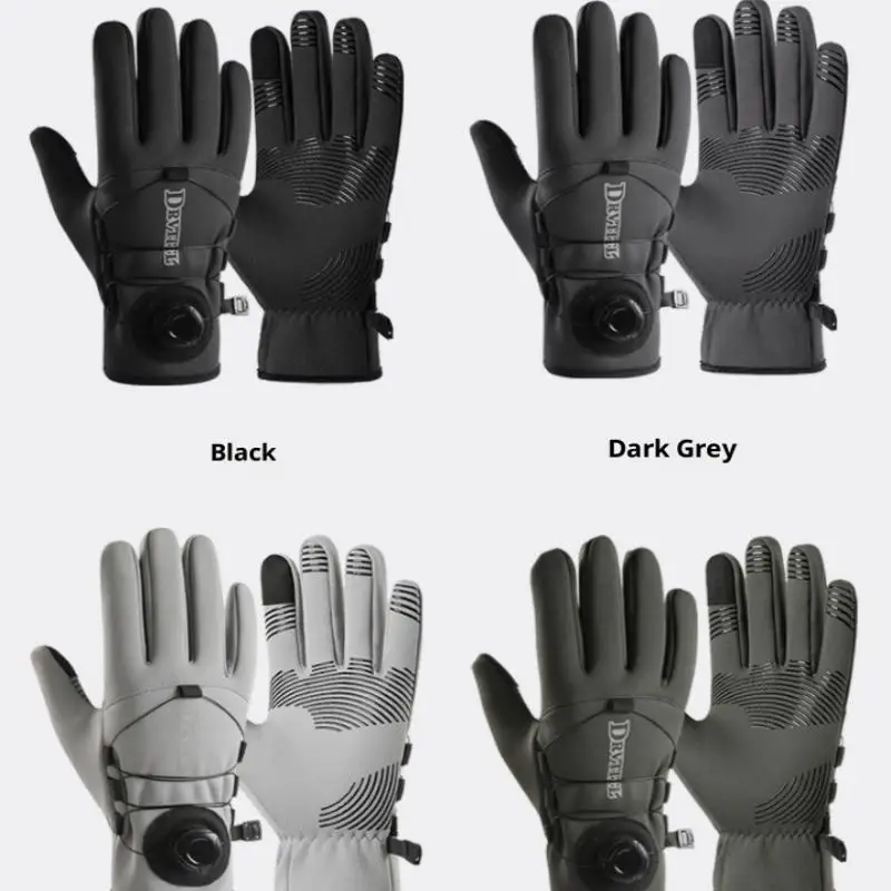 冬暖かい手袋男性女性用厚く防風性と防水性スポーツタッチスクリーンスキーサイクリング手袋