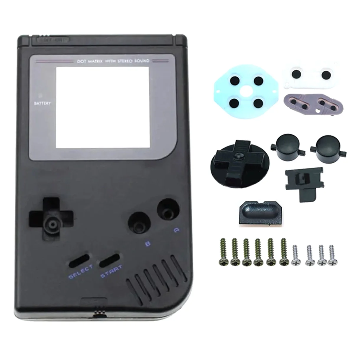 QA88X Per GBP Set completo Custodia Shell Cover per Gameboy Pocket GBP Console di gioco Custodia protettiva con pulsanti Cuscinetti conduttivi A
