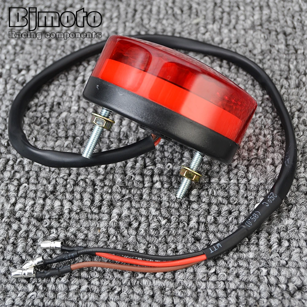 Uniwersalne tylne światło hamowania LED 12V Tylne światło stopu do Honda Cafe Racer Chopper Bobber ATV UTV Okrągłe wysokie niskie czerwone światło tylne — zdjęcie 5