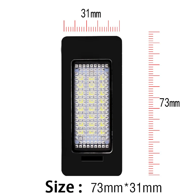 Luz LED para matrícula de coche, accesorio para VW Golf Mk6 Mk7 Plus Jetta MK6 Passat B6 B7 Polo Touareg Mk2 Tiguan Touran Sharan, 2 piezas