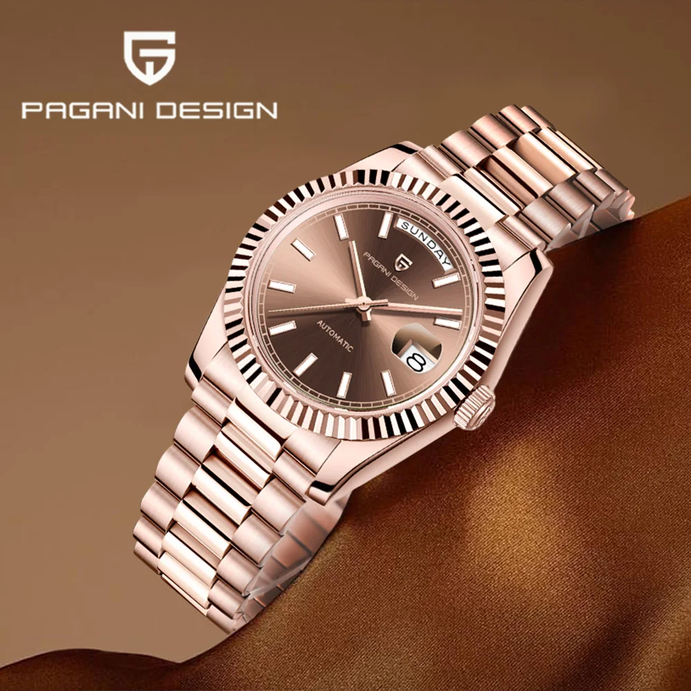 PAGANI DESIGN 2026 new luxury men's mechanical watches top brand men's fashion automatic watch AR sapphire mirror calendar watch