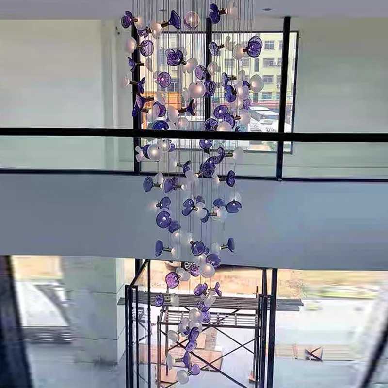 2025 Nuevo candelabro brillante con pantalla de cristal transparente con mancuernas, lámpara colgante de Hardware regulable personalizada para dormitorio, luz para techos