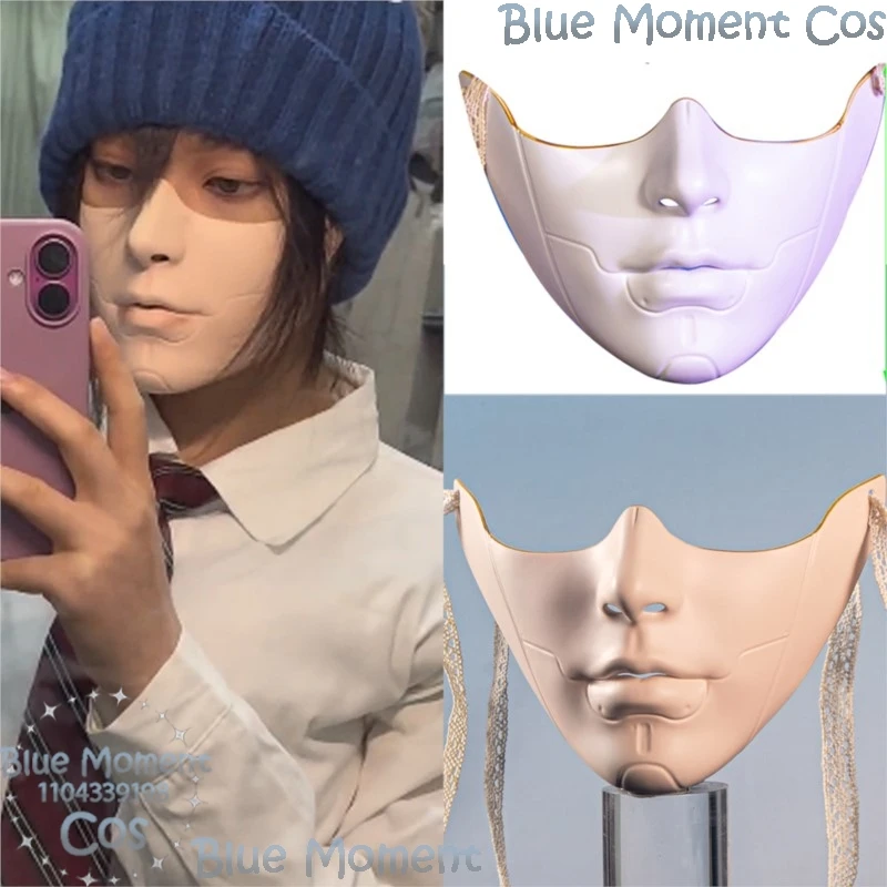 

Retrofit Half Face Mask Cosplay Prop Half Face Adult Man Women Face Multicolor Mechanical Cyberpunk Halloween Party Customized