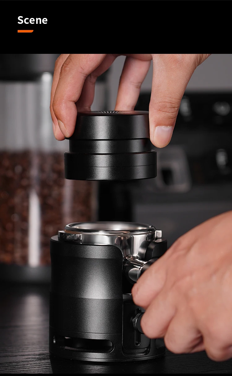 IKAPE Espresso-Verteiler mit Doppellagern, passend für 51/54/58mm Bottomless Siebträger, Kaffee-Verteiler, Barista-Zubehör – Detail 19