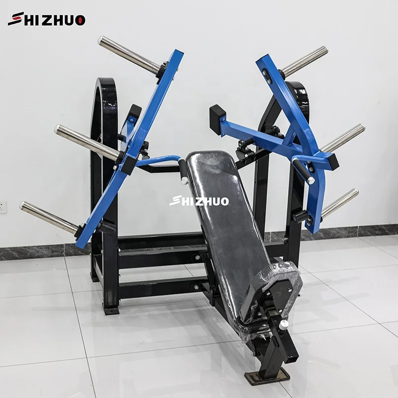 Shizhuo CE شهادة اللياقة البدنية التجارية لوحة قوة محملة الجلوس المنحدر آلة الصحافة الصدر معدات الصالة الرياضية