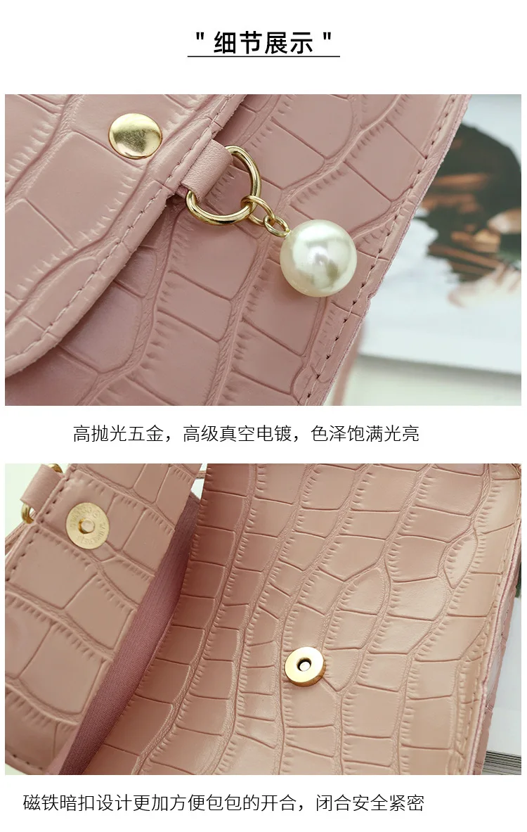 2023 New Shopping Bag Retro Casual Lady Underarm Handbag Stone Pattern Shoulder Bag Female Leather Solid Color Chain Female Bag