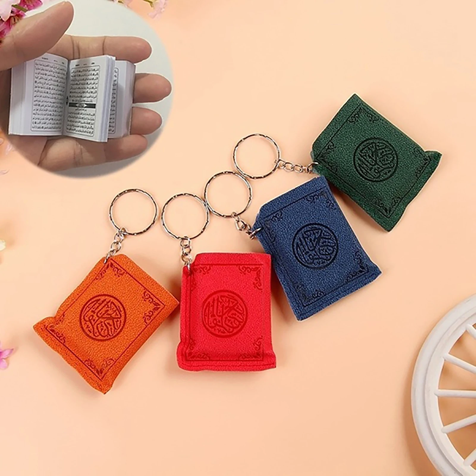Mini llavero con anilla para libro del Corán, Arca musulmana islámica, bolso para coche, accesorios, colgante, diseño, joyería