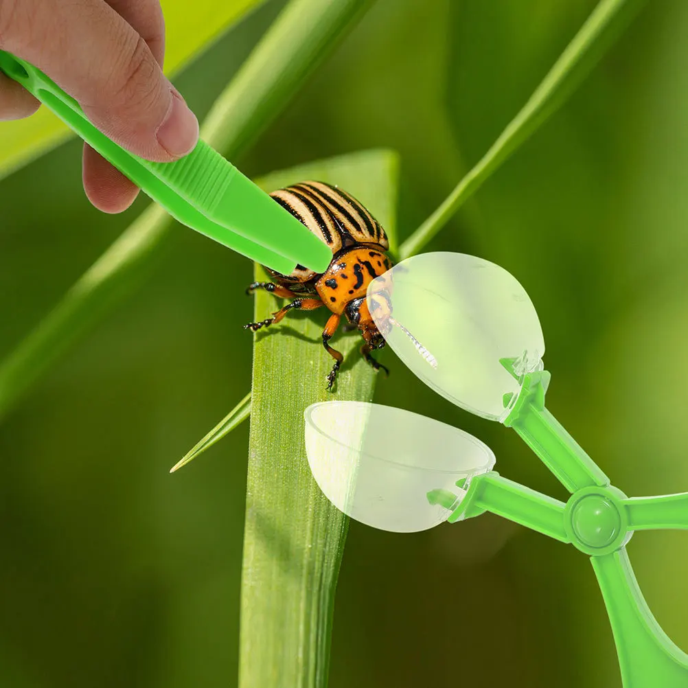 

5Pcs Kids Bug Catchers Insect Clamps Plastic Scissor Style Outdoor Catch Tools for Children Learning Hand Muscle Development