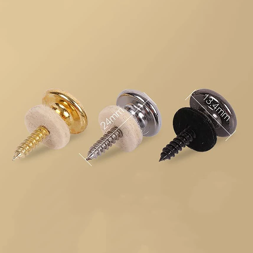 ABUE-2PCS Wool Copper Guitar Strap Lock Locking Pegs Pins Mushroom Shape End Button For Acoustic Classical Electric Bass Guitar