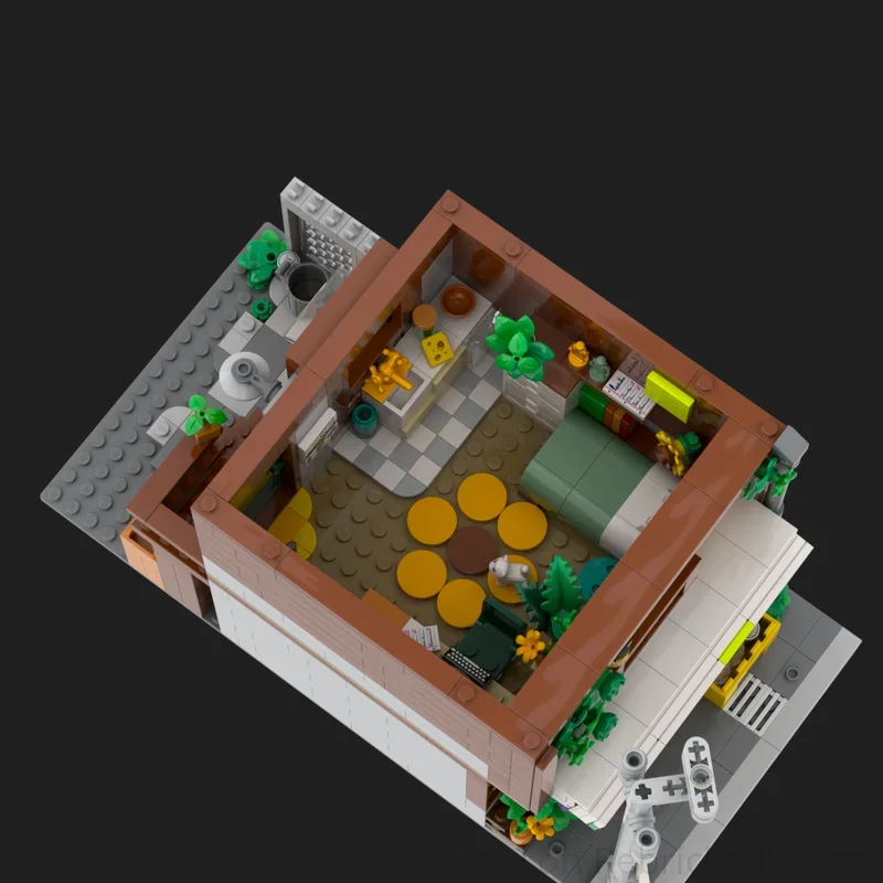 Moc ビルディングブロックひまわりショップテクノロジーモジュラーレンガモデルギフトクリスマスおもちゃ DIY セットアセンブリ