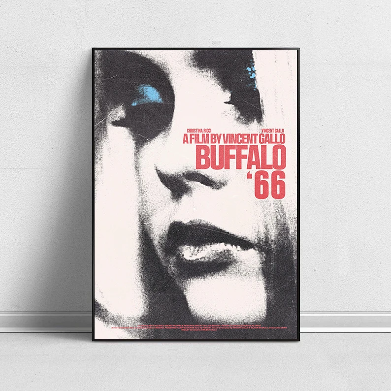 خمر الفيلم الكلاسيكي الجاموس 66 فنسنت غالو كريستينا ري الفيلم القديم المشارك حائط لوح رسم صورة فنية ديكور المنزل الداخلي