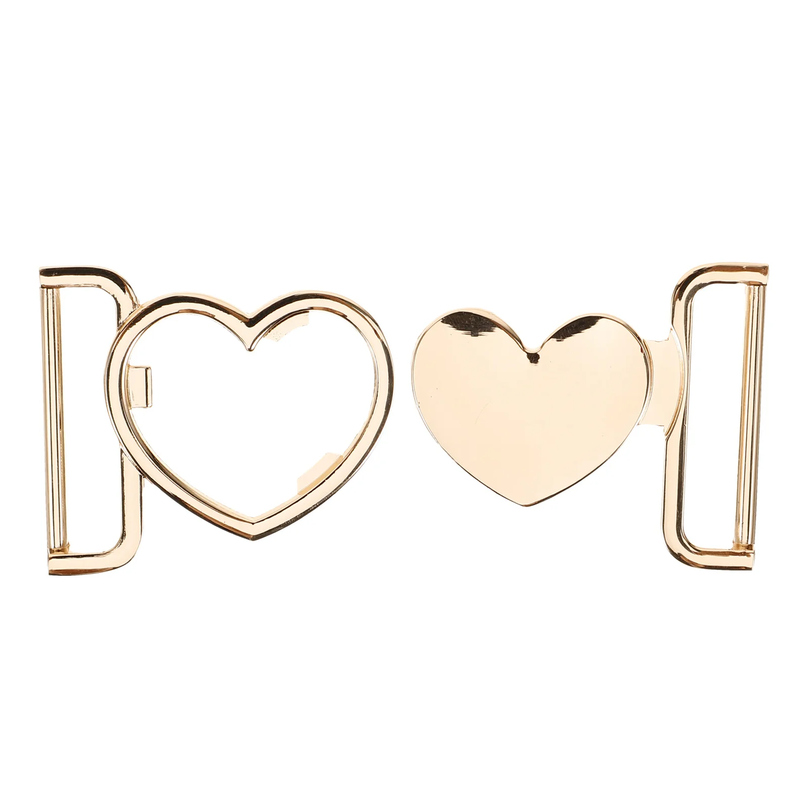 Cierre de Metal con palanca en forma de corazón para abrigo, cárdigan, suéter, abrigo, botones de cierre, chal, accesorios de ropa Diy